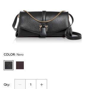 Salvatore Ferragamo Black Leather Shoulder Bag